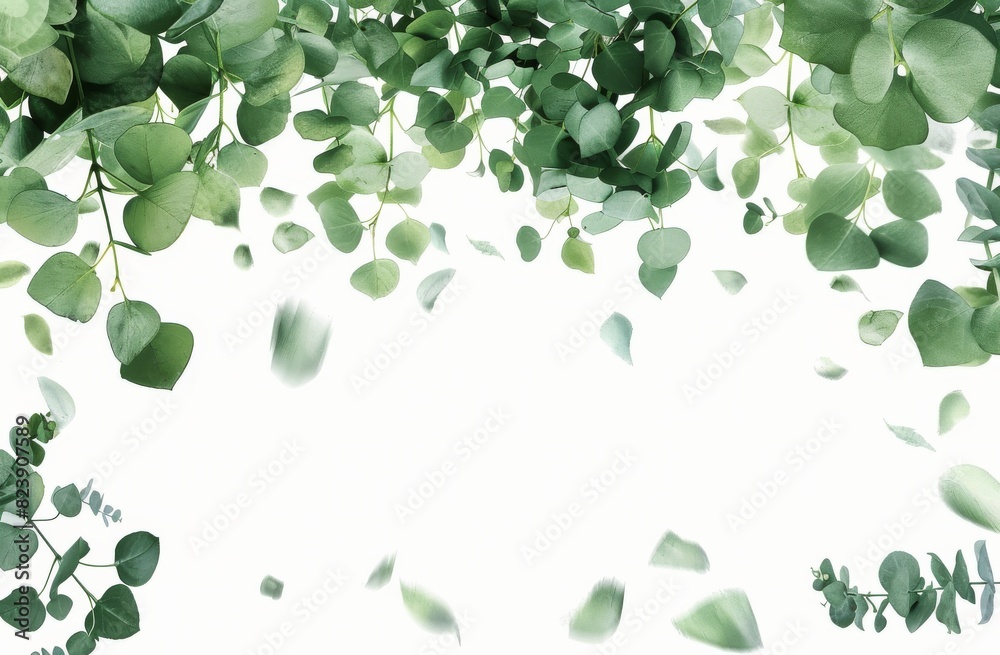Leaves on a White Background Leaves on a White Background
