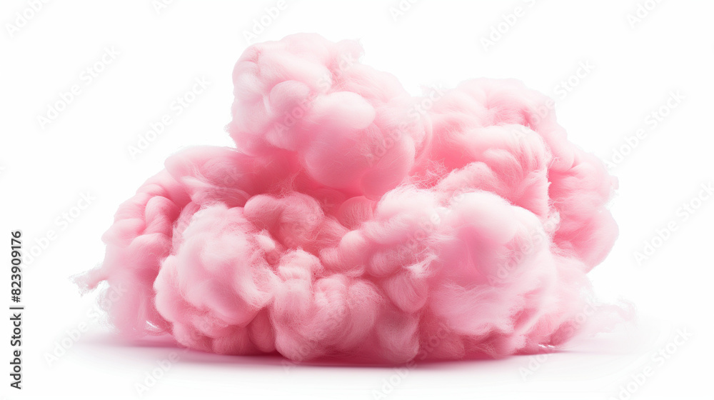 Fototapeta premium Pink Cloud of Smoke on White Background