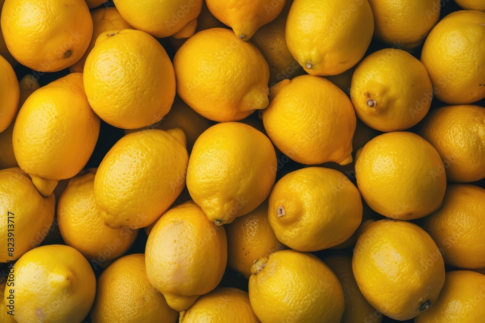 Yellow Lemons. Fresh Organic Lemons for Healthy and Vibrant Food Background Yellow Lemons. Fresh Organic Lemons for Healthy and Vibrant Food Background