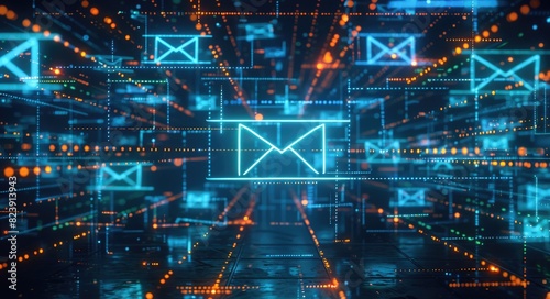 Communications Infrastructure. CPaaS 3D Illustration with Network and Cyberspace Theme