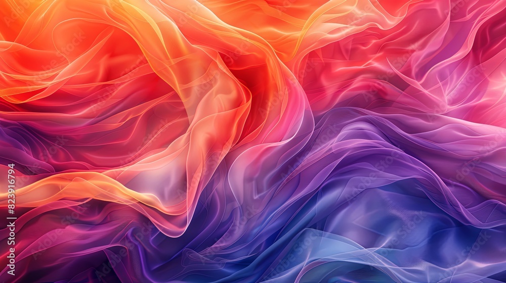 Abstract fabric background with vibrant swirling patterns, reminiscent of flowing watercolors, creating a dynamic and artistic look Abstract fabric background with vibrant swirling patterns, reminiscent of flowing watercolors, creating a dynamic and artistic look