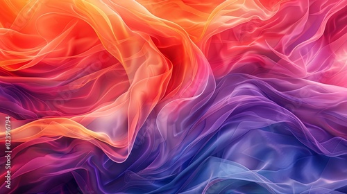 Abstract fabric background with vibrant swirling patterns, reminiscent of flowing watercolors, creating a dynamic and artistic look © PinkPearly