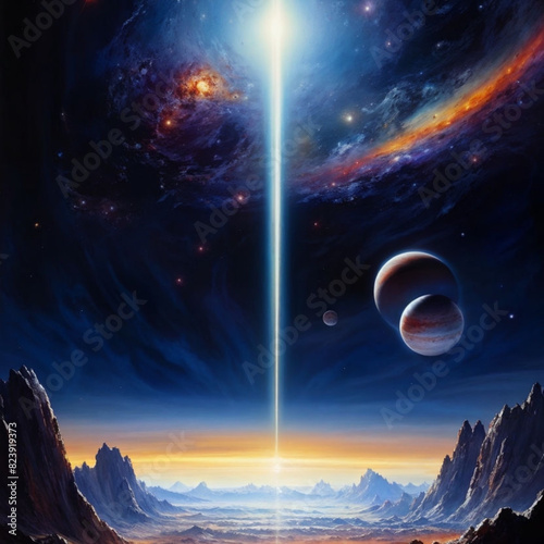 sunrise in the space