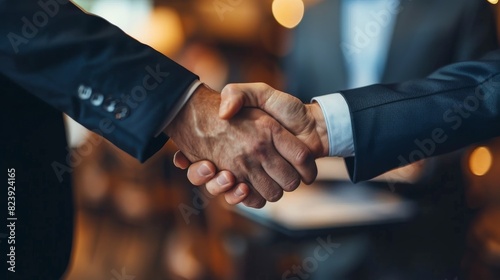 Close-Up of Two People Shaking Hands