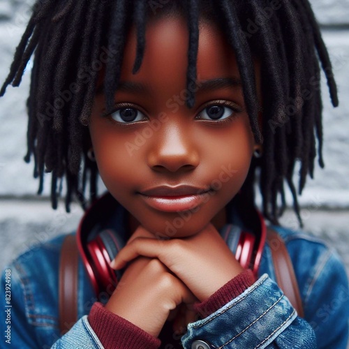 Kind mit Dreadlocks photo