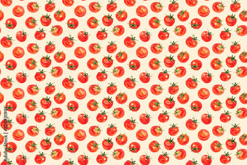 Watercolor Tomato Pattern Watercolor Tomato Pattern