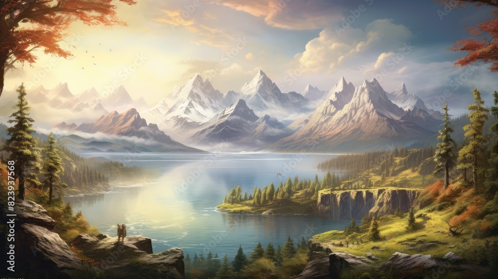 Fototapeta premium lake in the mountains