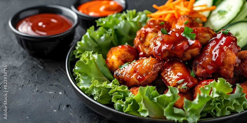 Chicken nugget meal and boneless wings with buffalo or spicy sauce. Concept Meal Planning, Buffalo Sauce, Spicy Foods, Chicken Nuggets, Boneless Wings