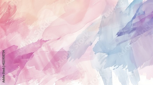 Wallpaper Mural Elegant minimalist watercolor strokes in pastel shades for a delicate and artistic wallpaper design ideal for nurseries. Torontodigital.ca