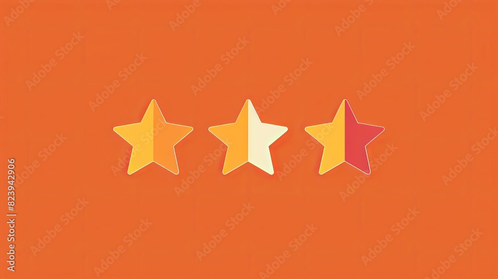 Flat icon showing a five-star customer product rating, perfect for apps and websites.
Flat icon showing a five-star customer product rating, perfect for apps and websites.