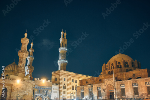 Al-Azhar Mosque, The Resplendent Congregational Mosque known in Egypt simply as al-Azhar, is a mosque in Cairo, Egypt in the historic Islamic core of the city. Al-Azhar mosque in the night photo