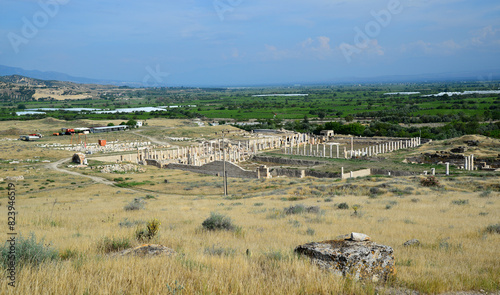 A view from the Ancient City of Tripolis in Buldan, Denizli, Turkey photo