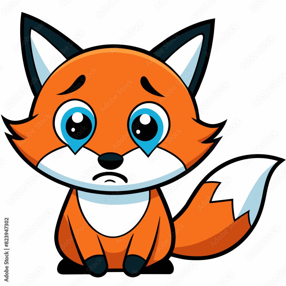 Arctic Fox cries icon vector illustration Arctic Fox cries icon vector illustration