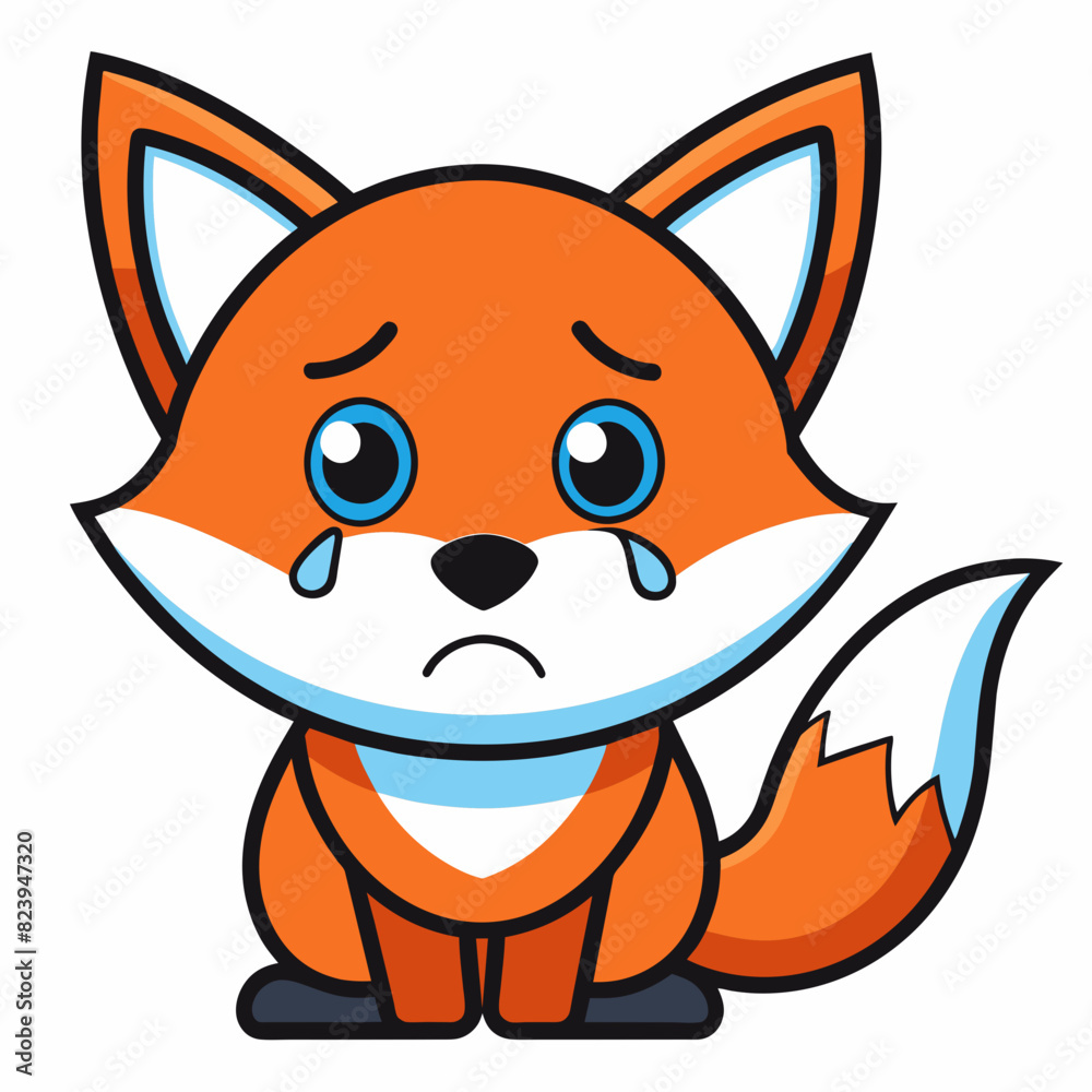 Arctic Fox cries icon vector illustration Arctic Fox cries icon vector illustration