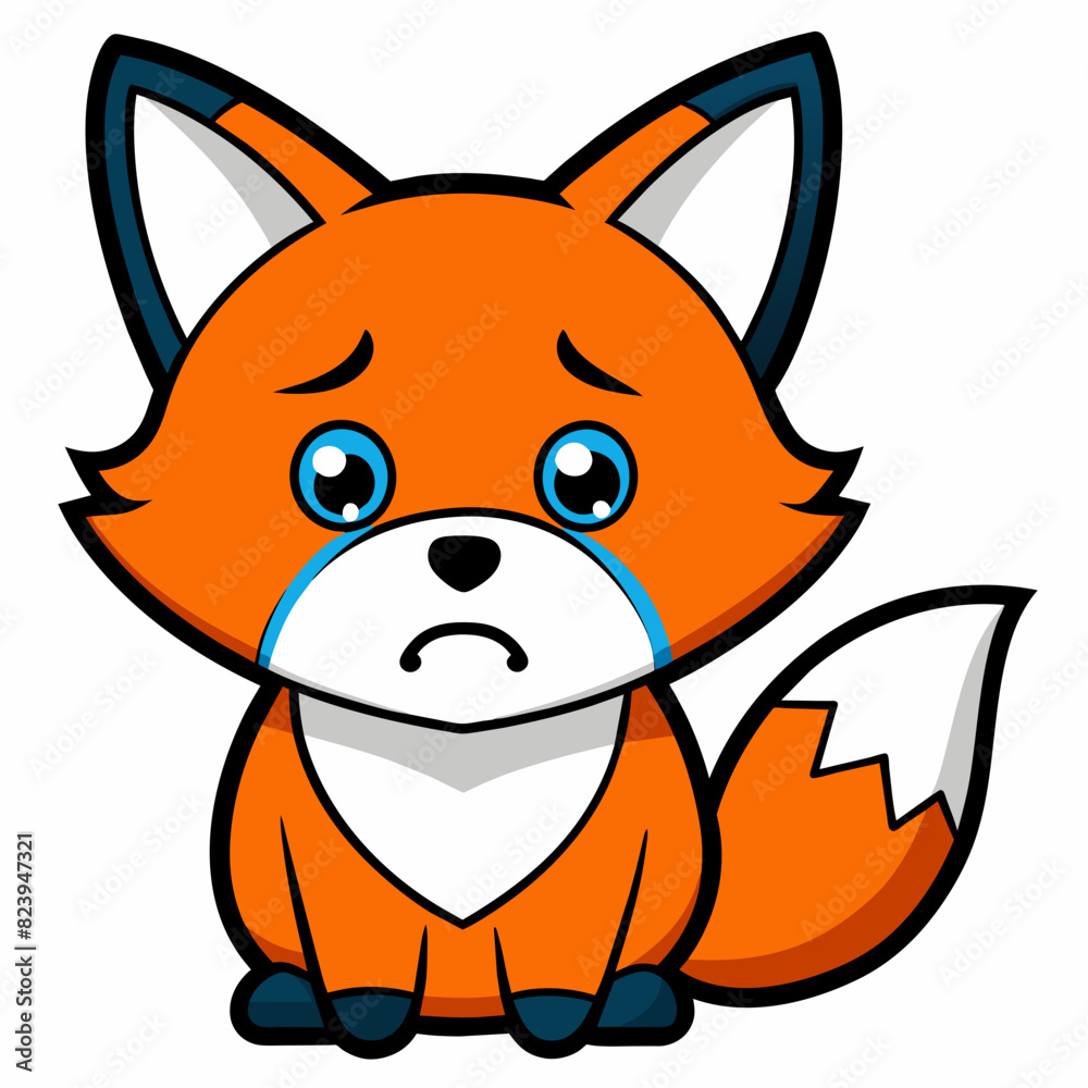 Arctic Fox cries icon vector illustration Arctic Fox cries icon vector illustration