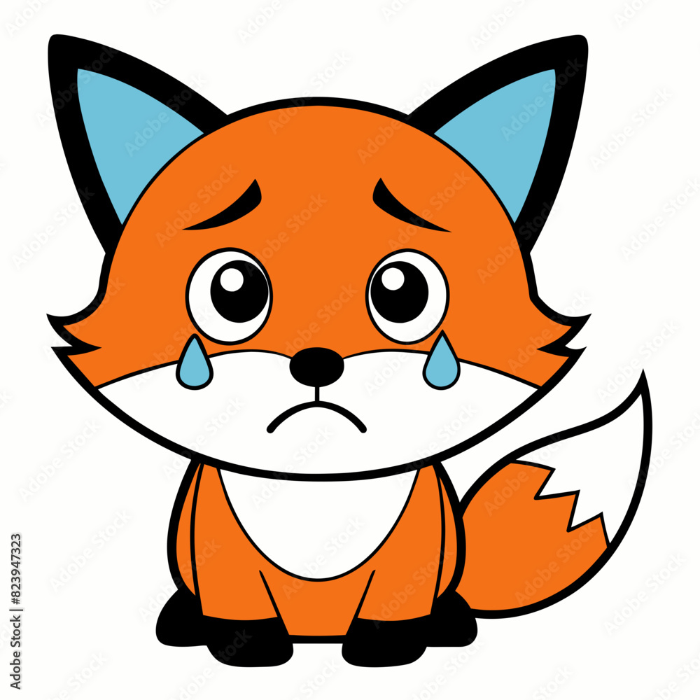 Arctic Fox cries icon vector illustration 