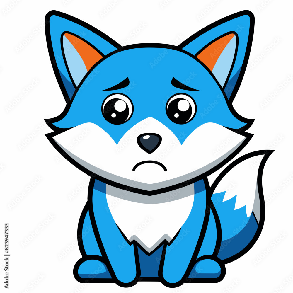 Arctic Fox cries icon vector illustration Arctic Fox cries icon vector illustration