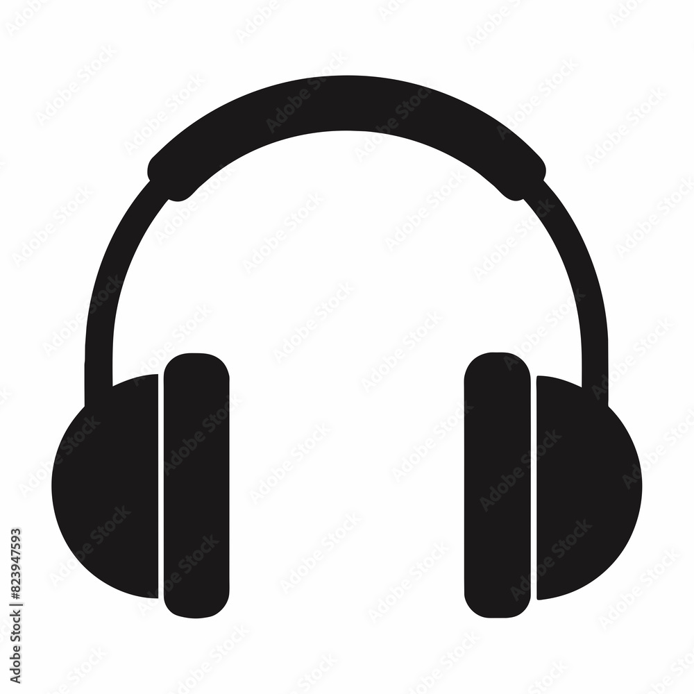 Headphone icon vector silhouette Headphone icon vector silhouette