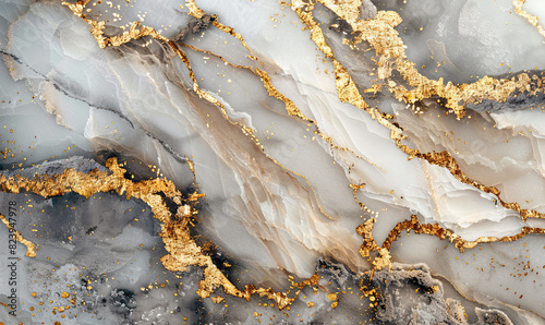 Elegant design with subtle marble textures in white and a hint of gold leaf , Generate AI