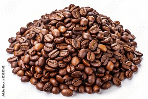 coffee beans on white