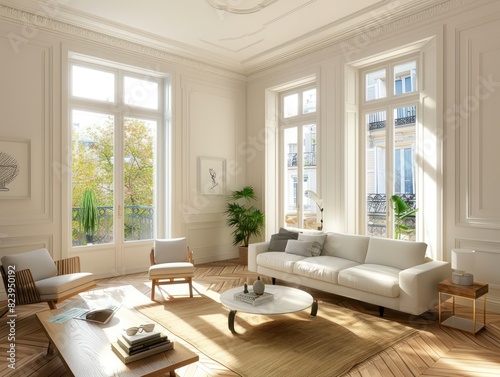 european house, living room, furniture well decorated © XTSTUDIO