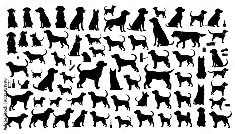 a silhouettes dog collection silhouette set puppy boxer bulldog isolated black pet nature cat animal shape signs terrier retriever domestic art graphic outline labrador standing mammal contour a silhouettes dog collection silhouette set puppy boxer bulldog isolated black pet nature cat animal shape signs terrier retriever domestic art graphic outline labrador standing mammal contour