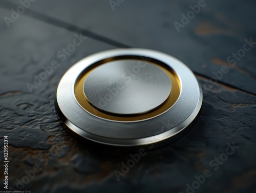 silver and gold metal button, industrial machinery