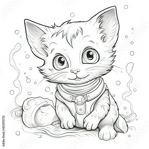 Cute Cat Coloring Pages for Kids: Printable Adorable Designs for Fun