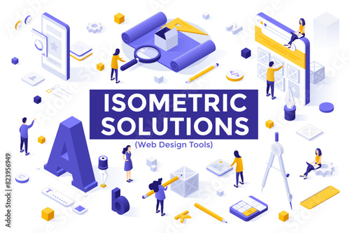 Isometric Business Scene Vector