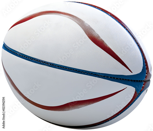A rugby ball. Isolated transparent background