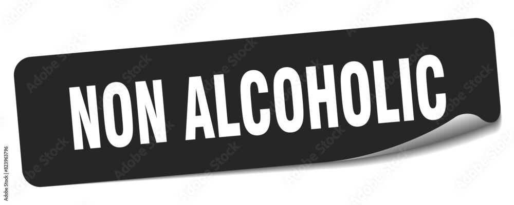 non alcoholic sticker. non alcoholic label