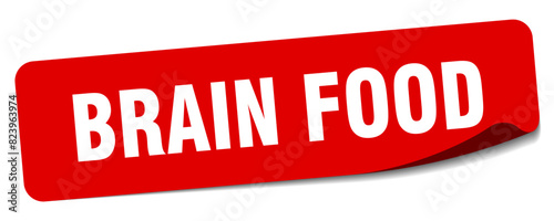 brain food sticker. brain food label