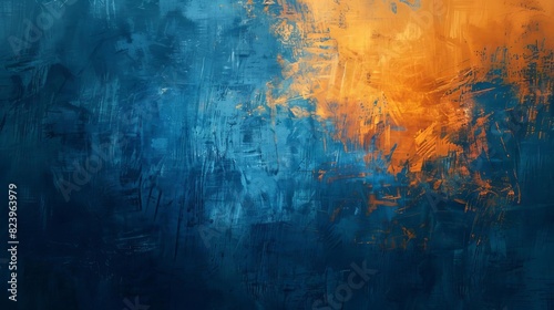 blue and orange light background abstract texture overlay digital painting