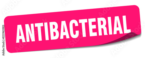 antibacterial sticker. antibacterial label