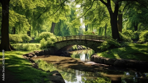 bridge in the forest © Wallpaper