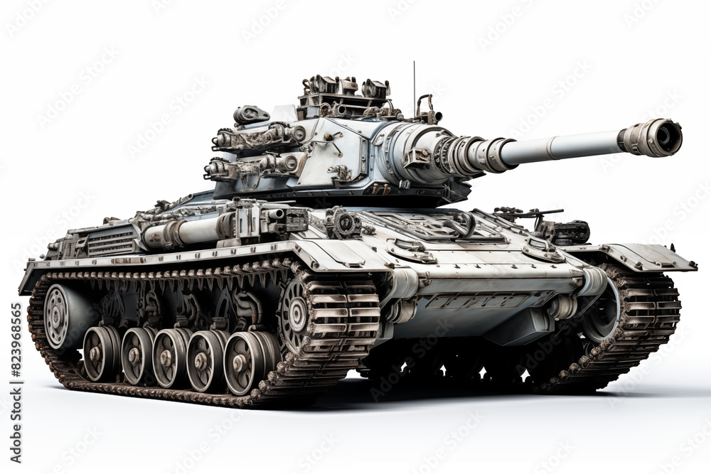 Military tank on white background. War-related topics. Image for graphic designer. Army recruitment. Military service. World War. Military history. Military tank on white background. War-related topics. Image for graphic designer. Army recruitment. Military service. World War. Military history.
