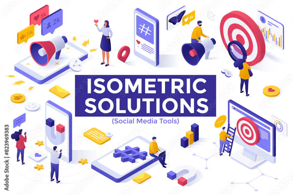 Isometric Business Scene Vector Isometric Business Scene Vector