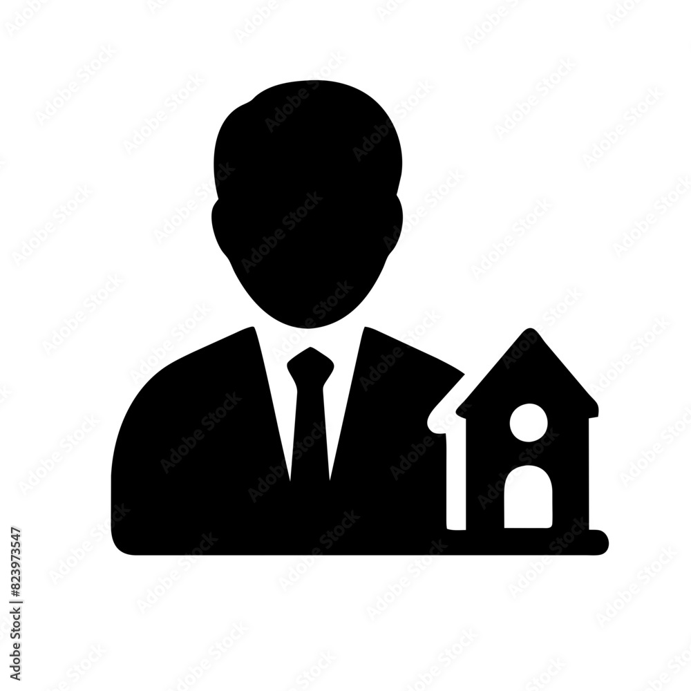 Vector illustration of an architect holding a house model Vector illustration of an architect holding a house model