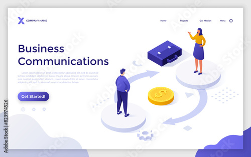 Isometric Business Scene Vector