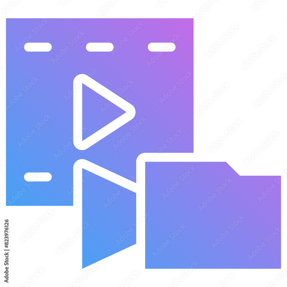 video gradient fill icon video gradient fill icon