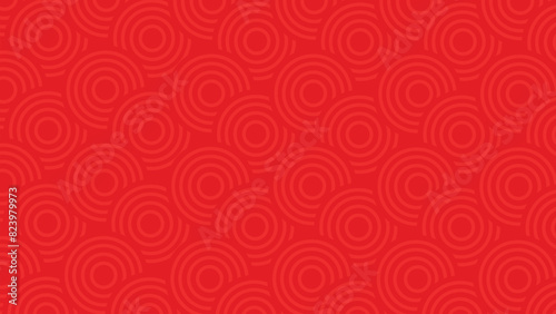 3D Vector Circles Minimalist red Abstract Background 