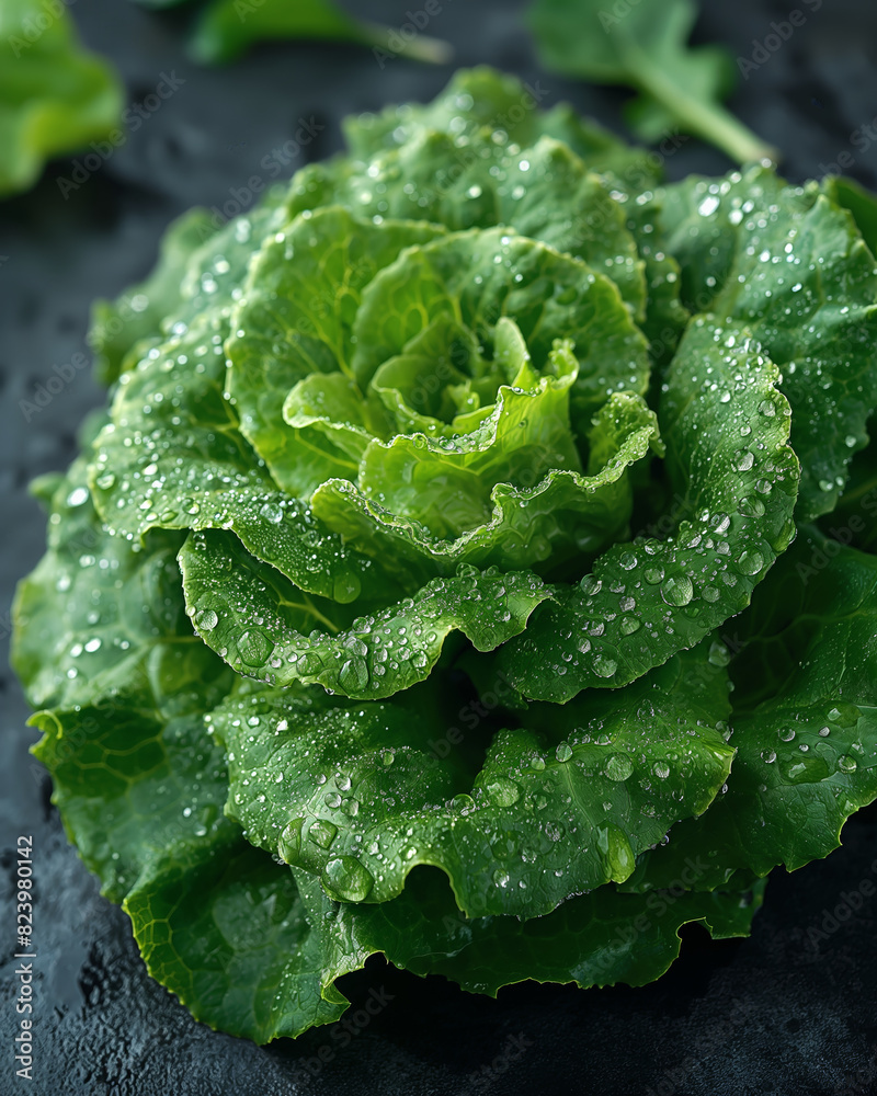 Close-up of green head lettuce. Close-up of green head lettuce.