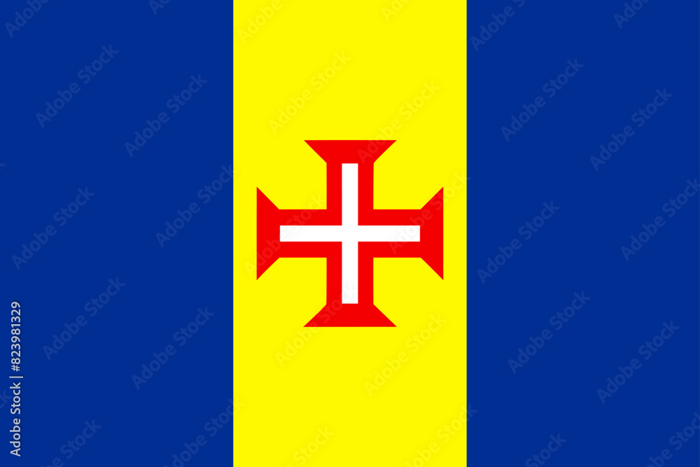 Obraz premium Flag of Autonomous Region of Madeira, Portugal
