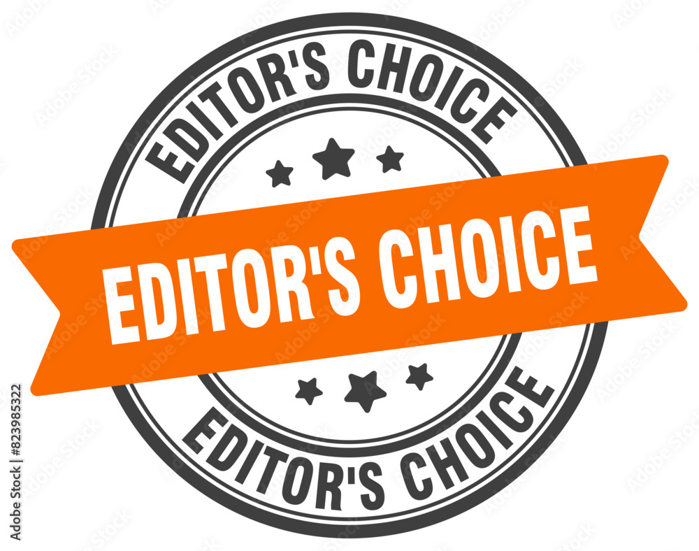 Fototapeta premium editor's choice stamp. editor's choice label on transparent background. round sign