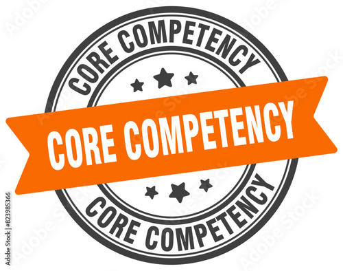 core competency stamp. core competency label on transparent background. round sign