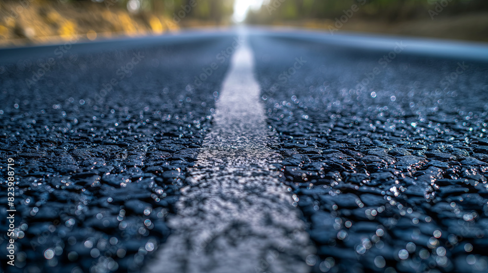 Asphalt road driving lines Asphalt road driving lines
