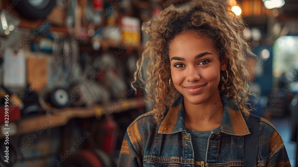LGBTQ Mechanic Providing Detailed Car Repair Information to Customer in Garage Setting LGBTQ Mechanic Providing Detailed Car Repair Information to Customer in Garage Setting