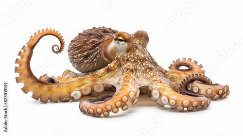isolated octopus on white background highquality animal photo © Bijac