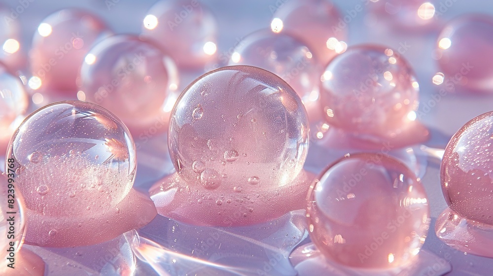 A cluster of foamy soap spheres positioned atop a pristine white kitchen surface, featuring splashes of liquid droplets A cluster of foamy soap spheres positioned atop a pristine white kitchen surface, featuring splashes of liquid droplets