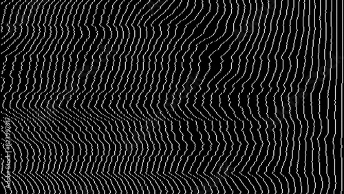 Retro CCTV or VHS Video White Noise Background. Scanlines Vibration Glitch. Video Damage Overlay Texture. Nostalgic Vintage 80s 90s Surveillance Technology Vector Illustration.